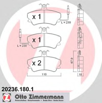 Комплект тормозных колодок, дисковый тормоз ZIMMERMANN купить