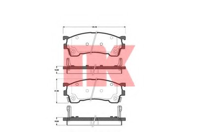 Комплект тормозных колодок, дисковый тормоз NK купить
