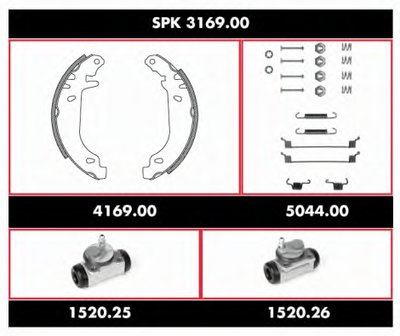 Комплект тормозов, барабанный тормозной механизм Super Precision Kit REMSA купить