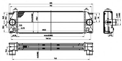 Радиатор интеркулера MB Sprinter 2.2-3.0CDI, 06-/VW Crafter