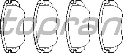 Комплект тормозных колодок, дисковый тормоз TOPRAN купить
