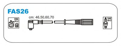 Провода высоковольтные Fiat FIAT DOBLO, DOBLO CARGO, PALIO, PANDA