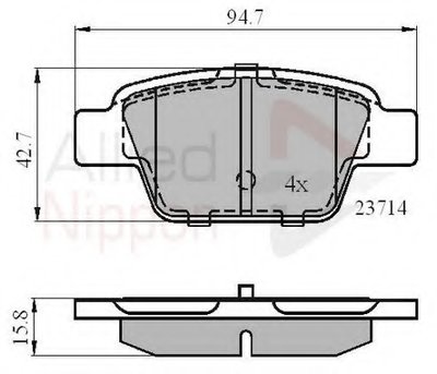 Комплект тормозных колодок, дисковый тормоз ANL Braking COMLINE купить