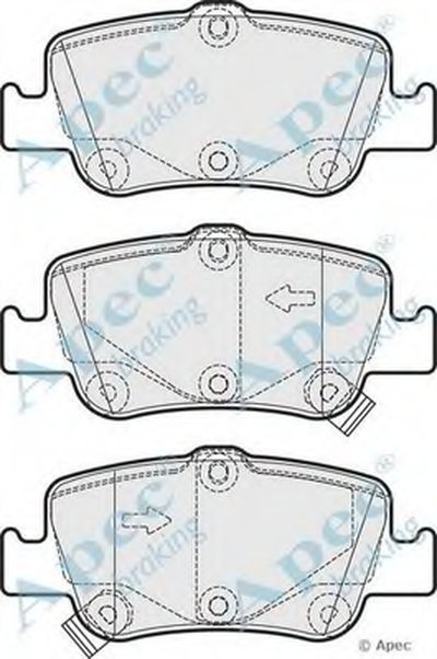 Комплект тормозных колодок, дисковый тормоз APEC braking купить