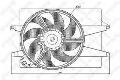 Вентилятор, охлаждение двигателя STELLOX купить