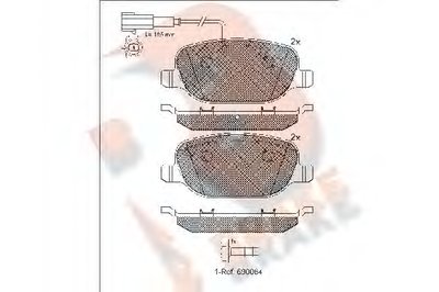 Комплект тормозных колодок, дисковый тормоз R BRAKE купить