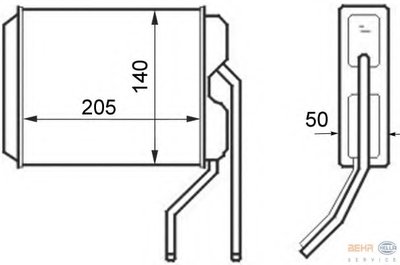 Теплообменник, отопление салона BEHR HELLA SERVICE HELLA купить