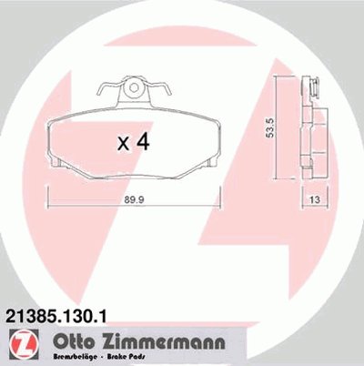 Комплект тормозных колодок, дисковый тормоз ZIMMERMANN купить