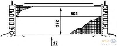 Радиатор, охлаждение двигателя BEHR HELLA SERVICE купить