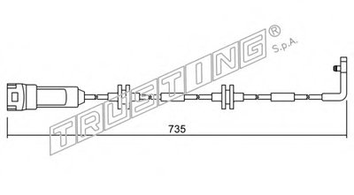 Сигнализатор, износ тормозных колодок TRUSTING купить
