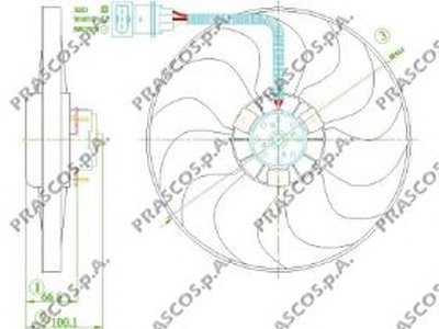Вентилятор, охлаждение двигателя PRASCO купить