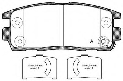 Комплект тормозных колодок, дисковый тормоз ADVANCE OPEN PARTS купить