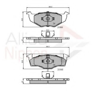 Комплект тормозных колодок, дисковый тормоз ANL Braking COMLINE купить