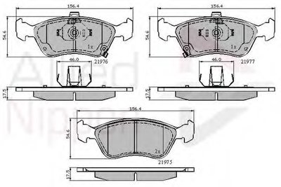 Комплект тормозных колодок, дисковый тормоз ANL Braking COMLINE купить