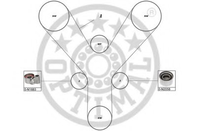 Комплект ремня ГРМ OPTIMAL купить