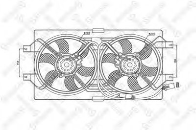 Вентилятор, охлаждение двигателя STELLOX купить