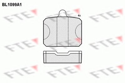 Комплект тормозных колодок, дисковый тормоз FTE купить