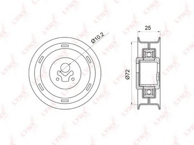 Натяжной ролик, ремень ГРМ LYNXauto купить