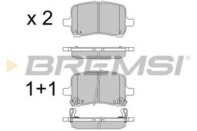 Комплект тормозных колодок, дисковый тормоз BREMSI купить