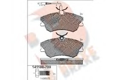 Комплект тормозных колодок, дисковый тормоз R BRAKE купить