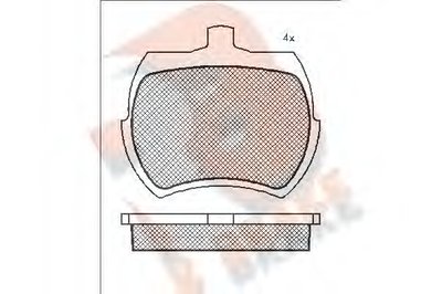 Комплект тормозных колодок, дисковый тормоз R BRAKE купить