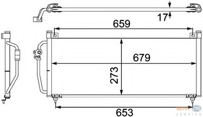 Конденсатор, кондиционер BEHR HELLA SERVICE HELLA купить