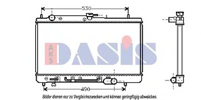 Радиатор, охлаждение двигателя AKS DASIS купить