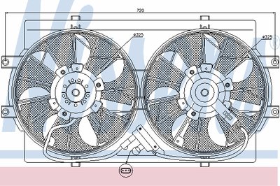 Вентилятор, охлаждение двигателя NISSENS купить