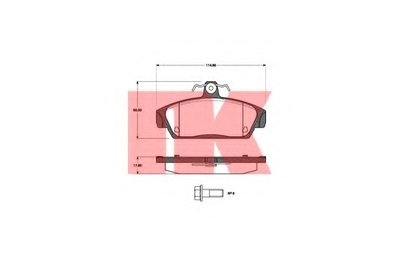 Комплект тормозных колодок, дисковый тормоз NK купить