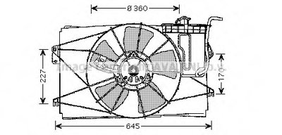 Вентилятор, охлаждение двигателя AVA QUALITY COOLING купить