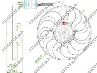 Вентилятор, охлаждение двигателя PRASCO купить