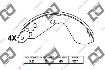 Комплект тормозных колодок DJ PARTS купить