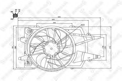 Вентилятор, охлаждение двигателя STELLOX купить