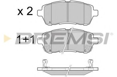 Комплект тормозных колодок, дисковый тормоз BREMSI купить