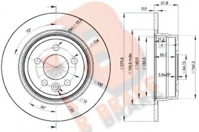 Тормозной диск R BRAKE купить