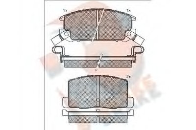 Комплект тормозных колодок, дисковый тормоз R BRAKE купить