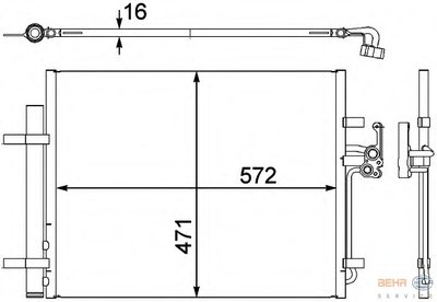 Конденсатор, кондиционер BEHR HELLA SERVICE купить