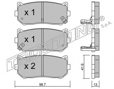Комплект тормозных колодок, дисковый тормоз TRUSTING купить