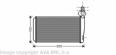 Теплообменник, отопление салона AVA QUALITY COOLING купить