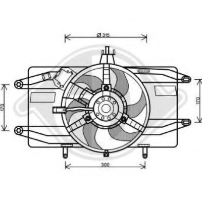 Вентилятор, охлаждение двигателя DIEDERICHS купить