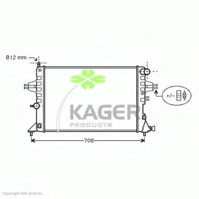 Радиатор, охлаждение двигателя KAGER купить