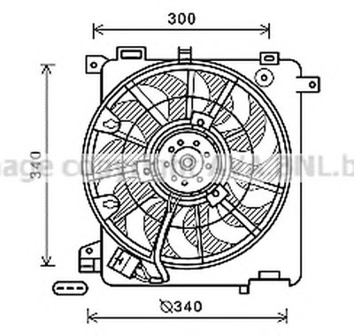 Вентилятор, охлаждение двигателя AVA QUALITY COOLING купить