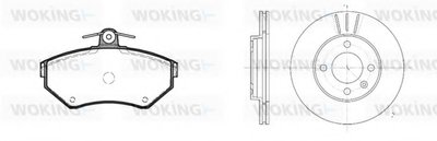 Комплект тормозов, дисковый тормозной механизм WOKING купить
