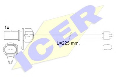 Сигнализатор, износ тормозных колодок ICER купить