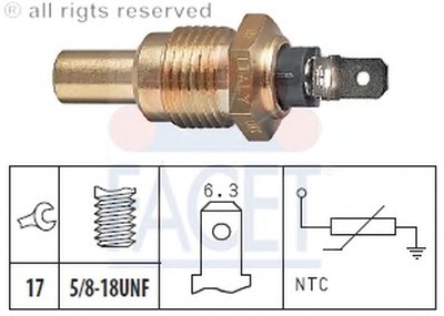 Датчик, температура охлаждающей жидкости; Датчик, температура охлаждающей жидкости; Датчик, температура охлаждающей жидкости FACET купить