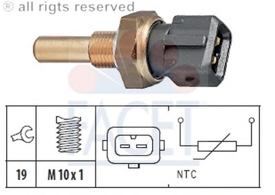 Датчик, температура охлаждающей жидкости; Датчик, температура охлаждающей жидкости; Датчик, температура охлаждающей жидкости FACET купить