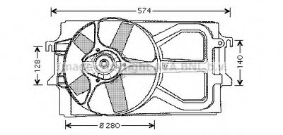 Вентилятор, охлаждение двигателя AVA QUALITY COOLING купить