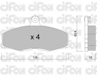 Комплект тормозных колодок, дисковый тормоз CIFAM купить