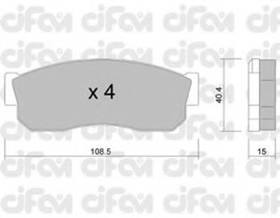 Комплект тормозных колодок, дисковый тормоз CIFAM купить