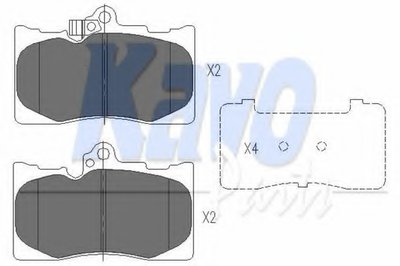 Комплект тормозных колодок, дисковый тормоз KAVO PARTS купить